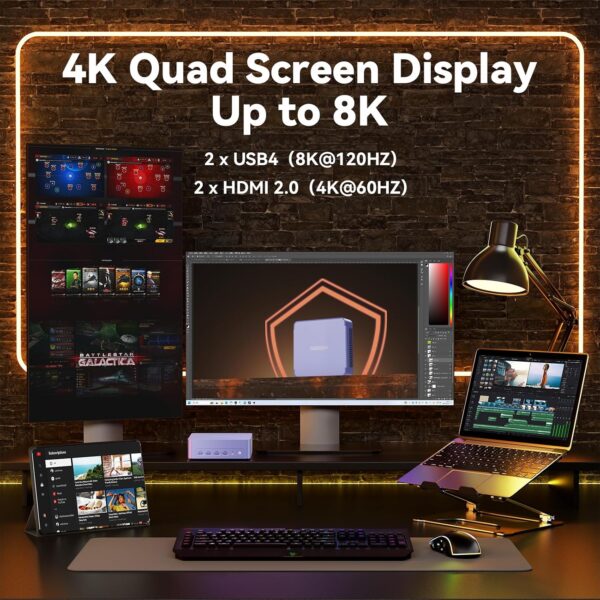 81mZZqB52jL._AC_SL1500_.jpg GEEKOM AX8 Max Silent Operation Mini PC Office/Multitasking/NAS, AMD Ryzen 7 8745HS |16GB DDR5 1TB SSD|Windows 11 Pro |Radeon 780M, USB4.0(40Gbps), Dual 2.5GbE LAN |8K Quad Display, SD Card Slot