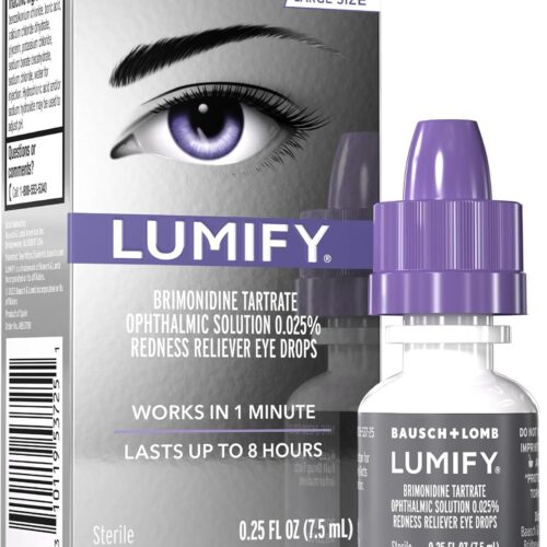 81o2uPIU2RL._AC_SL1500_.jpg LUMIFY Eye Drops for Red Eyes, Redness Reliever for Brighter Looking Eyes, Works in 1 Minute & Lasts Up to 8 Hours, Eye Drops, 0.25 Fl Oz (7.5mL)