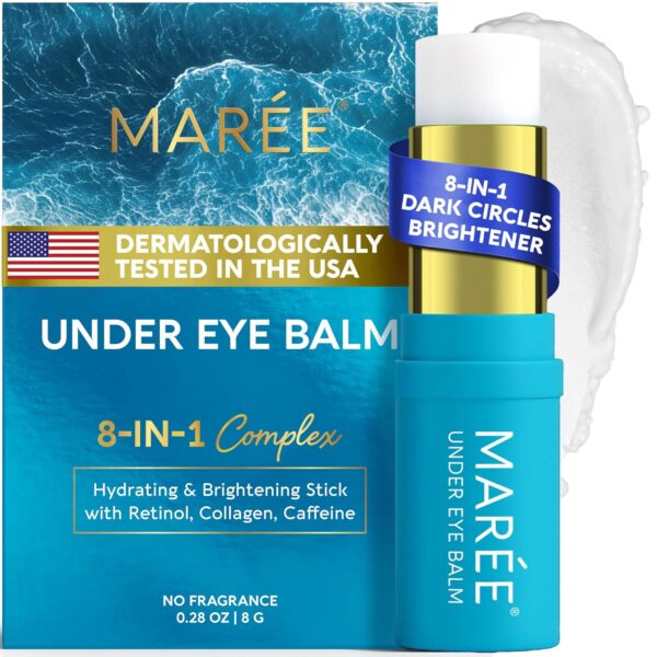 81oG-nvNpiL._SL1500_.jpg MAREE Under Eye Balm Stick Hydrating – Retinol Caffeine Under Eye Brightener Stick for Older Women – Collagen Undereye Cream for Dark Circles & Wrinkles – Skin Care Treatment Moisturizer