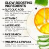 Pacifica Sheet Face Mask - Glow Baby Brightening Facial Mask w/Vitamin C, Aloe & Kelp – Cooling Mask for Dark Spots & Fine Lines - Clean Beauty Vegan & Cruelty-Free Dermatologist Tested
