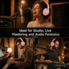 81pbkCd9ujL._AC_SL1500_.jpg syndesmos Wireless Over Ear Bluetooth Headphones, Studio Monitor & DJ Headphones with 50mm Drivers, 100H Playtime, 1/4" to 3.5mm Wired Audio Jack for Mixing, Recording, Guitar Amp, Podcast, Pink