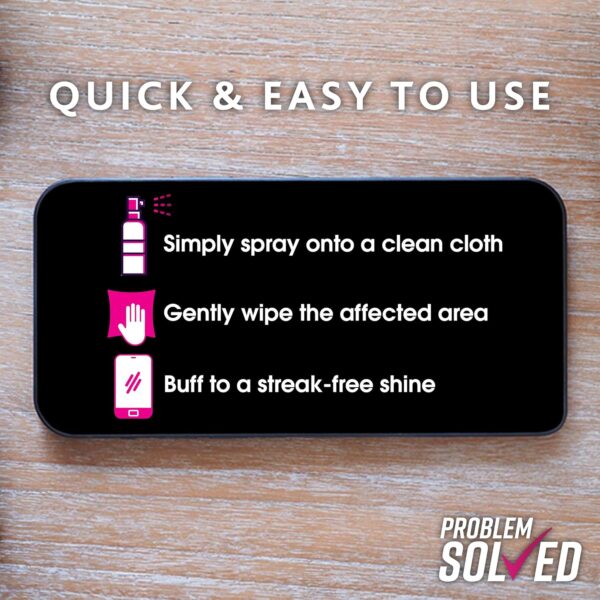 81qGHtw-NL._AC_SL1500_.jpg Problem Solved - Screen Cleaner Anti Bacterial Spray for Monitor TV Tablet Laptop Smartphone - 100ml