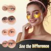 NAZANO 24K Gold Under Eye Patches - 60 Pack for Puffy Eyes, Dark Circles, Bags & Wrinkles with Collagen & Hyaluronic Acid - Eye Care Pads for Daily Skincare (Gold)