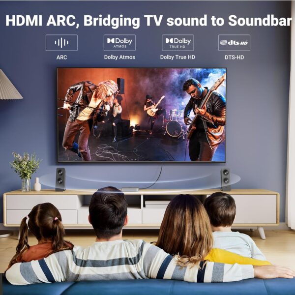 UGREEN HDMI Cable 4K@60Hz 2K 1440P@144Hz HDMI 2.0 ARC HDR UHD Dolby Atmos HDCP 2.2 Ethernet 18Gbps High Speed Lead Compatible with Soundbar TV Gaming Monitor Sky Q Laptop PC DVD PC PS5/4 Xbox(2M)