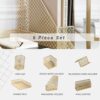 81qmjce6J9L._AC_SL1500_.jpg BLU MONACO 6 Piece Cute Gold Desk Organizer Set - Desk Organizers and Accessories for Women - Cute Office Gold Desk Accessories - Desktop Organization