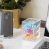 81t0TlHDBrL._AC_SL1500_.jpg Osco Clear Acrylic Smartphone Dock Stand, Elegant Desk & Bedside Holder with Glass-Look Finish, Universal Mobile Compatibility, Non-Slip Feet, Compact 9×8.5×7.2 cm