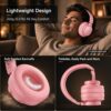 81toS3fL-eL._AC_SL1500_.jpg syndesmos Wireless Over Ear Bluetooth Headphones, Studio Monitor & DJ Headphones with 50mm Drivers, 100H Playtime, 1/4" to 3.5mm Wired Audio Jack for Mixing, Recording, Guitar Amp, Podcast, Pink