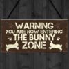 Red Ocean Bunny Zone Rabbit Lover Gift Ideas Door Hutch Funny Pet Sign Rabbit Accessories Gifts For Women