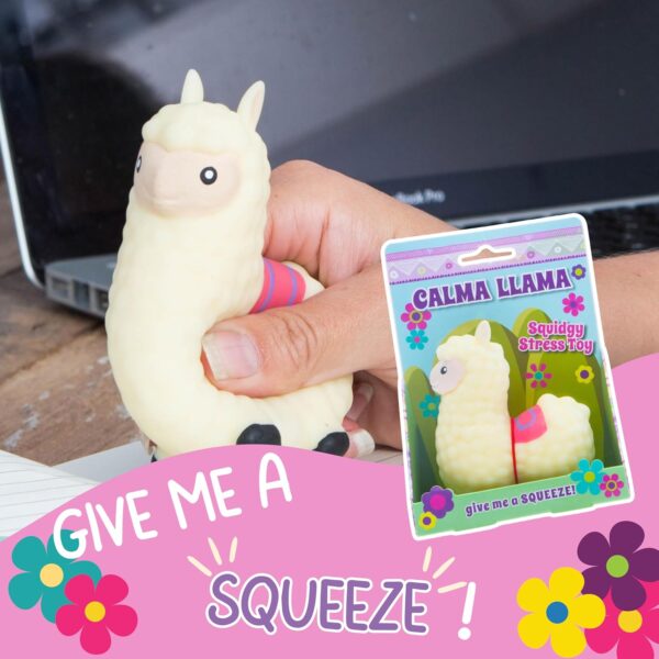81vzhok-IL._AC_SL1500_.jpg Boxer Gifts Calma Llama Stress Toy - Squishy Fidget Toys & Stress Balls For Adults - Helps With Anxiety Relief - Office Desk Toy Fun Stocking Filler Gifts For Women - Colleagues Secret Santa Gift