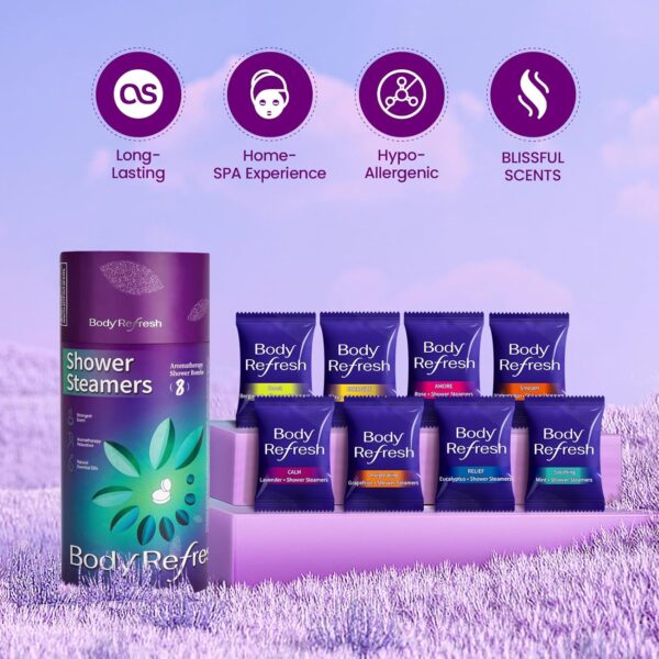 81wG6RbjfIL._AC_SL1500_.jpg Shower Steamers Aromatherapy 8 Pack - Birthday Gifts for Women,Men, Mom, Fathers Day Gift for Dad, Shower Bombs with Essential Oils for Stress Relief, Self Care, Relaxation, Travel Essentials