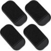 4 PCS Silicon Anti Slip Mat, 14 * 8 cm Non Slip Car Dash Mats, Self-Adhesive Washable Dashboard Grip, Car Accessories for Cell Phone Sunglasses Keys - Black