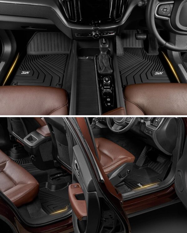 3W Floor Mats & Boot liner Fit for Volvo XC60 2019-2026, All Weather Dog Friendly TPE Car Mat, Waterproof Anti-Slip Easy to Clean Heavy Duty Trunk Mat Volvo Accessories