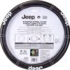Plasticolor 006695R01 Jeep Deluxe High Contrast Stitching Premium Steering Wheel Cover for Cars, Trucks & SUV, Black