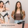 91Dw0GMMGL._AC_SL1500_.jpg Shark Hair Dryer | FlexStyle Hair Styling System | Portable & Powerful Blow Dryer Brush | Hair Curler & Volumizer | 6 Styling Tools Included | Best for All Hair Types | Black | HD440BK