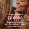 91Th2nsBtAL._AC_SL1500_.jpg Nature's Bounty Optimal Solutions Hair, Skin and Nails Pectin Gummies, 2500 mcg Biotin Per Serving, No Stick Gummy, Vegetarian Formula, Strawberry Flavor, 200 count, 100 Total Servings