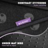 Kuromi Carpet Car Floor Mats - Universal Fit for Cars, SUVs & Trucks - Black with Kuromi Print & Purple, Pink Accents - Front & Rear Set, 4 Piece