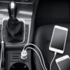 Amazon Basics Dual-Port USB Car Charger Adapter for Apple and Android Devices, 4.8 Amp, 24W, Black
